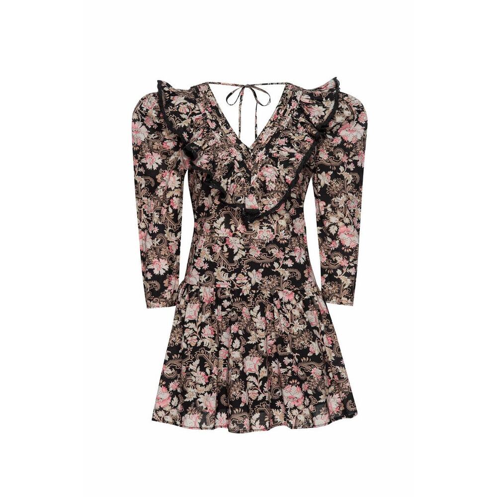 St. Roche Belladonna Floral Hatfield Mini Dress Size 2 $370 Organic Cotton